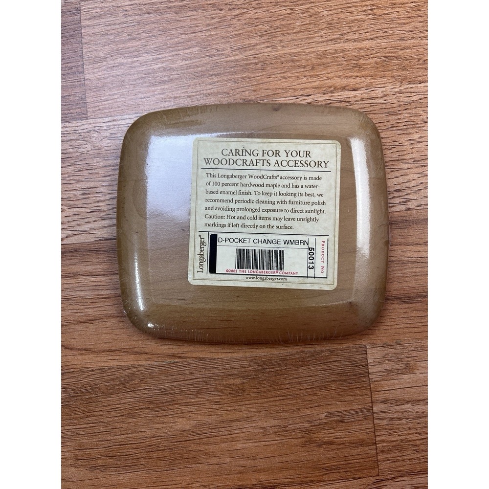Longaberger WoodCraft Lid for Pocket Change Basket Warm Brown 50013 NEW LID ONLY